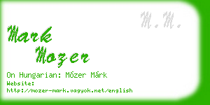 mark mozer business card