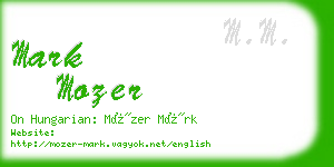 mark mozer business card